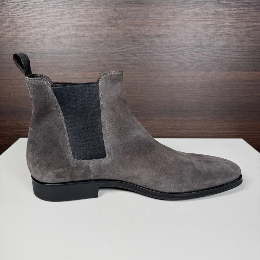 Monte Rosso Enrico Chelsea Boots Men's 12 M -  Suede Leather Gray -Made In Italy